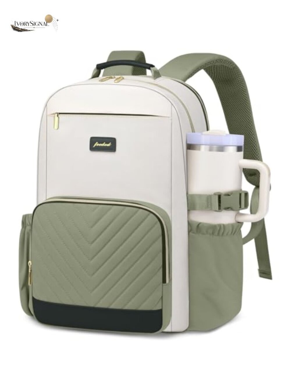 Laptop Backpack Women Work Bookbag 15.6 inch USB Large Capacity Cup